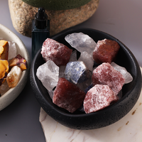 Pot pour bougies parfumées personnalisé Récipients pour bougies Diffuseur de parfum d'ambiance en pierre d'arôme Diffuseur d'arôme d'huiles essentielles en pierre de sel en cristal
