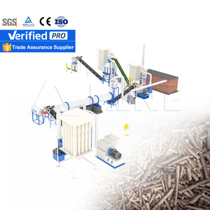 LANE Factory Tallos de algodón Conchas de maní Aserrín Máquina de fabricación de pellets Molino de pellets de madera Línea de producción de pellets de madera de 1 tonelada - Product Image 4