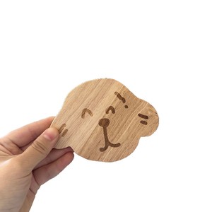Cute Animal Coasters Natural Rubberwood Heat Resistant Mats Cartoon Design Irregular Shape Household Use - Product Image 3