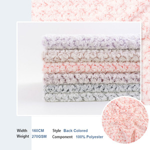 100% Polyester Warp Velour vải Rose Flower <span class=keywords><strong>Pattern</strong></span> PV sang trọng Swirl nổi cho bộ đồ giường chăn chất liệu - Product Image 2
