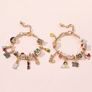 Nuevo cantante americano ts1988 <span class=keywords><strong>Pando</strong></span> pulsera con cuentas DIY joyería al por mayor Charm braceletift - Product Image 4