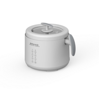Casserole Électrique Portable 1,6 L 600W avec Minuteur 24H et Maintien au Chaud Automatique, Pot Intérieur Antiadhésif, Pot de Cuisson Séparable, Facile à Nettoyer