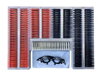 Ensemble de lentilles d'essai optique TLS-266 lentilles instrumentales ophtalmiques 266 pièces Kit de cadre d'essai optique ensemble anneau en plastique