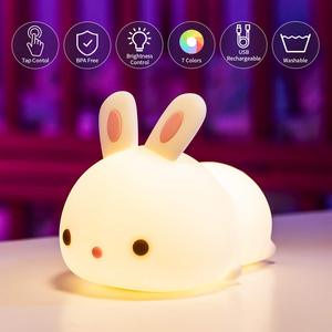 Kids Gifts Easter Night Light PVC Rabbit Vinyl <strong>Hare</strong> Plastic Silicon Bunny <strong>Lamp</strong> Custom Bunny Light - Product Image 2
