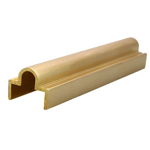 Latão polido personalizado extrusão perfil dobrados e soldados com perfuração para decorações inclui corte serviço - Product Image 3