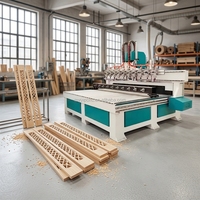 Machine de gravure CNC à quatre axes haute performance pour la production en série de portes en bois, de meubles et de panneaux publicitaires