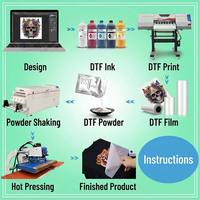 OCBESETJET 30CM*100M Film DTF Digital Inkjet Printing Satu Sisi dengan Lapisan Anti Lengket, Ketebalan 75U, Bahan PET, Dilengkapi Desikan