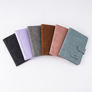 Draagbare multifunctionele RFID paspoorthoes groothandel reispaspoortportemonnee gepersonaliseerde multicolor PU lederen paspoorthouder - Product Image 4