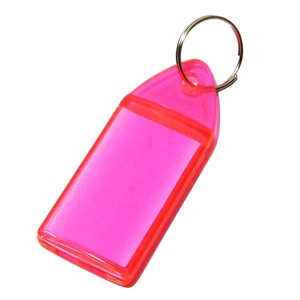 Wholesale Custom logo Blank Writable Lear <strong>Plastic</strong> Blank <strong>Key</strong> Ring <strong>Tags</strong> for Office and Hotel - Product Image 1