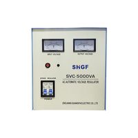 SHGF SVR-5000VA SVC Contrôleur de servomoteur CA monophasé automatique 220V AVR avec affichage numérique 50Hz/60Hz Bleu Usage domestique