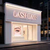 Enseigne lumineuse personnalisée pour extérieur, lettres en relief LED, logo de magasin, signalétique en acrylique et métal, lettres 3D, enseigne lumineuse pour entreprise, boutique, restaurant