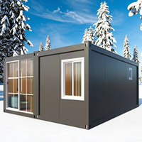 Casa Contenedor Modular Prefabricada Móvil con Energía Solar, Villa Rectangular Transpirable, Sala de Estar de Hotel, Panel Sándwich de Acero Moderno 1