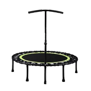 Prezzo di fabbrica elastico rotondo trampolino con manico Fitness palestra attrezzature Mini trampolino Fitness Jumping