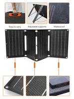 Panneau solaire portable 300W, design compact pliable, offrant une puissance fiable de 300W pour les voyages en plein air et la sauvegarde d'urgence