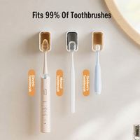 Support mural anti-poussière pour brosses à dents, porte-brosses à dents en plastique avec couvercle, fente unique pour salle de bain