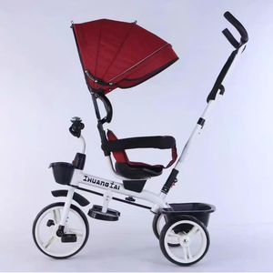<span class=keywords><strong>Tricycle</strong></span> pliable pour enfants avec cadre en alliage d'aluminium, auvent et poignée de poussée réglable, capacité de charge de 20 kg, pour les enfants de 0 à 3 ans - Product Image 6