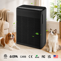 Purificateur d'air sur pied fiable pour l'élimination des odeurs d'animaux, idéal pour les chambres, salons et espaces pour animaux, avec faible niveau sonore, verrouillage enfant et certifications ETL EPA CARB UKCA
