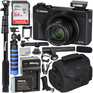 <span class=keywords><strong>Appareil</strong></span> <span class=keywords><strong>photo</strong></span> numérique instantané PowerShot G7X Mark III d'origine avec accessoires, objectif zoom optique noir, capteur CMOS - Product Image 1