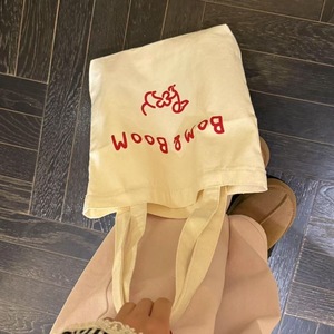 Nuevo Estilo <span class=keywords><strong>Bom</strong></span>&<span class=keywords><strong>Boom</strong></span>, Bolso de Hombro de Lona con Estampado de Letras al Estilo Coreano, Bolso de Compras con Cierre Abierto - Product Image 3