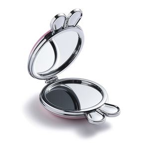 Cadeaux créatifs, miroir de poche pliable en forme de tête de lapin avec liquide de sable mouvant brillant en cristal - Product Image 4