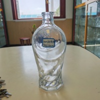 Bouteille de vin étrangère en verre cristal créatif pour 750m de vin de fruits bouteille vide transparente pour whisky et vin blanc
