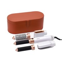 Pengering Rambut Ionik 4-in-1 dengan Sikat yang Dapat Diganti & Nozel Diffuser Sisir Udara Panas untuk Rumah Hotel RV Set Sikat Tiup Satu Langkah