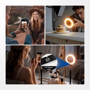 <span class=keywords><strong>NEEWER</strong></span> BASICS M22 67mm <span class=keywords><strong>Anneau</strong></span> <span class=keywords><strong>lumineux</strong></span> LED, lumière d'appoint bicolore pour selfie, compatible avec les coques de téléphone/les objectifs d'appareil photo - Product Image 4