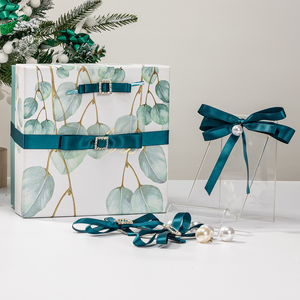 โบว์ริบบิ้นผ้าซาตินสีน้ำเงินลายจุด ขนาด 1 ซม. สำหรับขายส่ง โบว์สำเร็จรูปพร้อมเชือกผูก สำหรับตกแต่งวันหยุด ห่อของขวัญ - Product Image 5