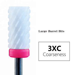 6.6mm Large Barrel White Ceramic Nail <b>Drill</b> <b>Bit</b> Grit C M F for Nail Beauty Salon Long Lifespan Bur - Product Image 3