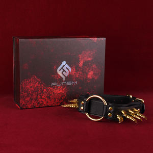 M-Q4003 뜨거운 판매 악마의 발톱 조정 가능한 복종 칼라 프리미엄 BDSM 가죽 칼라 커플 '섹스 토이 - Product Image 4