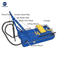 Pompe de dragage aurifère de 6 pouces, machine de dragage à aspiration par jet efficace pour l'extraction aurifère en rivière et en lac