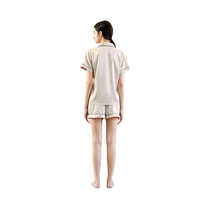 FUNG 3034 Ensemble de pyjamas populaires pour femmes Vêtements de nuit en soie satinée mate Pyjamas de soirée Pyjamas parent-enfant