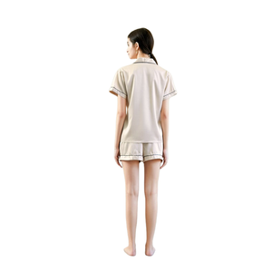 FUNG 3034 conjunto de pijamas populares para mujer, ropa de dormir de seda satinada mate, pijamas de fiesta, pijamas para padres e hijos - Product Image 5