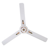 Ventilateur de plafond blanc de 56 pouces, haut débit d'air, pour usage domestique, salon, école, moteur puissant, restaurant, dortoir, ventilateur silencieux