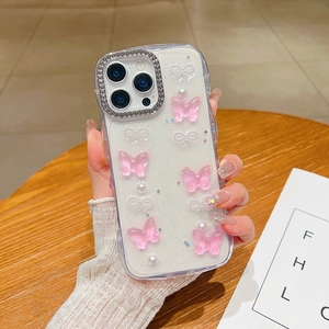 Funda Protectora para Teléfono con Diseño de Mariposa 3D de Lujo, Brillante, con Pedrería, Perlas y Cámara, para <span class=keywords><strong>Honor</strong></span> X5c, para Chicas - Product Image 1
