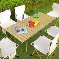 Haute quantité bas prix Resort étanche Portable en acier au carbone pliant pêche salle à manger parc pique-nique extérieur jardin Camping Table
