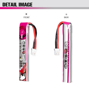 CODDAR batteria LiPo 1S 380MAH <span class=keywords><strong>3</strong></span>.8V 70C PH2.0 con Drone FPV cablato ad alta tensione HV LiHV polimeri di litio - Product Image 6