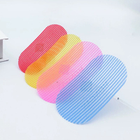 Autocollant personnalisé pour franges avec logo, en bande auto-agrippante, pour salon de coiffure, accessoire de coiffure, vente en gros