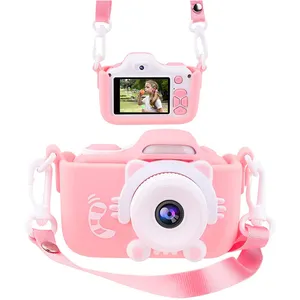 Kamera mainan Mini anak-anak, kamera bermain luar ruangan layar 2 inci, kamera perekam Video HD 16MP