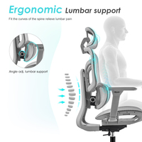 Chaise de bureau ergonomique pivotante en maille, haut dossier, confortable, moderne, de qualité supérieure, pour dirigeants, vente en gros