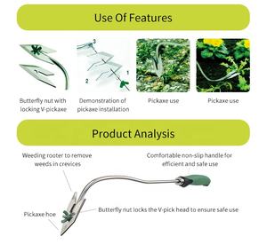 Outils de désherbage agricole de jardin de ferme pelle râteau pioche houe outils de désherbage agricole pour le jardinage - Product Image 3
