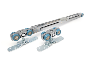 Système coulissant <span class=keywords><strong>HEBO</strong></span> synchronisé à fermeture douce et faible bruit en alliage d'aluminium pour 3 portes, design moderne, pour porte de garage, salle de bain, extérieur - Product Image 5