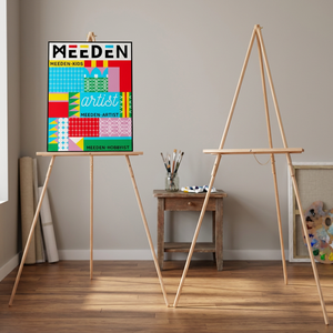 Chevalet trépied triangulaire portable et réglable en bois de hêtre non toxique MEEDEN Modèle MDWJ-7Y Beijing pour la peinture et les fournitures artistiques - Product Image 3