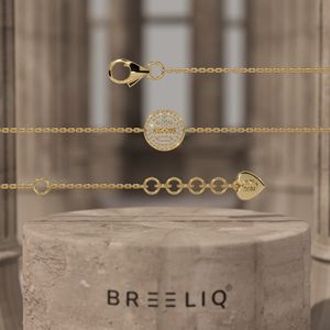 Round Diamond Disc Chain <b>Bracelet</b> 14K <b>Solid</b> <b>Gold</b> Lab Diamond Minimal <b>Bracelet</b> Trendy Fine Jewelry for Women Wedding Party Gift - Product Image 3