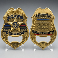 Moneda personalizada con logotipo en relieve, tipo moneda de desafío, con abridor de botellas, para ceremonias de honor y justicia, presentaciones y exhibiciones, con grabado láser