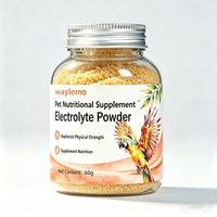 Poudre d'électrolytes Waylemo, compléments nutritionnels pour animaux de compagnie, chiens, chats, oiseaux, pour reconstituer la force et l'hydratation, 60g