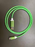 2024 nouvelle tendance 1M USB LED chargeur de câble coulant 3A charge rapide veste TPE pour IP pour téléphones mobiles Android type-c Type USB