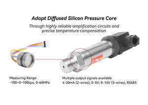 ZHYQ CE工業用マイクロ真空負動的ピエゾ液体拡散シリコン圧力センサー水性ガス用 - Product Image 3
