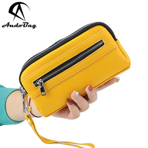 AndoBag Clutch <b>Wallets</b> <b>for</b> <b>Women</b> Genuine Cow Leather Fashion Long <b>Wallet</b> Phone <b>Purses</b> Large Capacity Storage Bag 1569 - Product Image 1