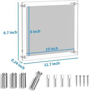 Cadres photo en acrylique <span class=keywords><strong>transparent</strong></span> <span class=keywords><strong>pour</strong></span> mur Cadres photo modernes sans cadre Cubes carrés transparents Cadre photo suspendu flottant - Product Image 5